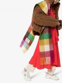 Acne Studios Multicoloured Cassiar Checked Wool Scarf