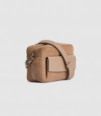 REISS ARCHIE SUEDE CROSS BODY BAG CIDER / leather crossbody bags