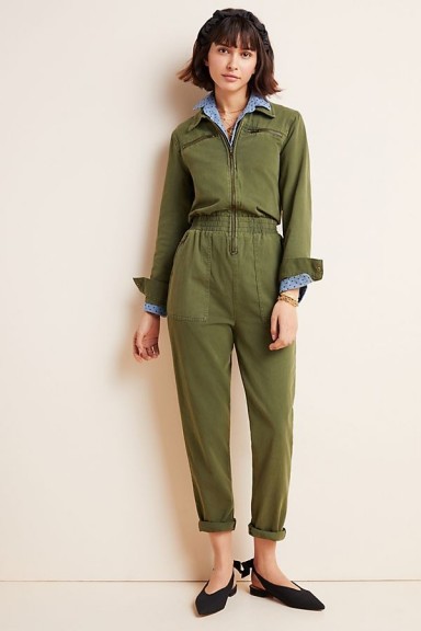 BLANKNYC Victor Twill Utility Jumpsuit in Moss | casual green jumpsuits