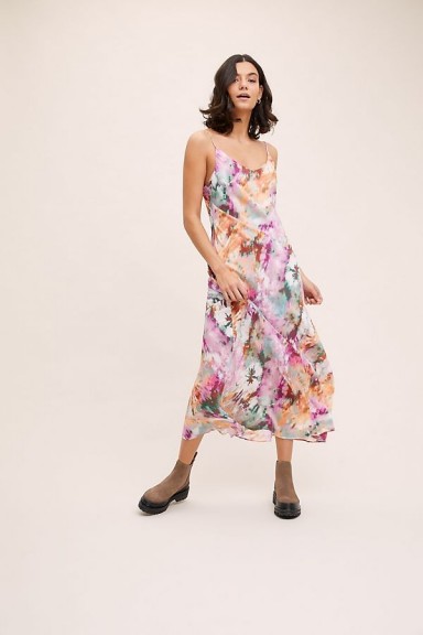 Kachel Layla Silk Tie-Dyed Maxi Dress