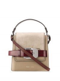 PROENZA SCHOULER buckle trapeze bag in light taupe | chic top handle bags