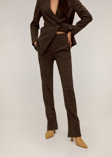MANGO Check suit pants in brown REF. 67010604-VICENTE-I-LM – checked trousers