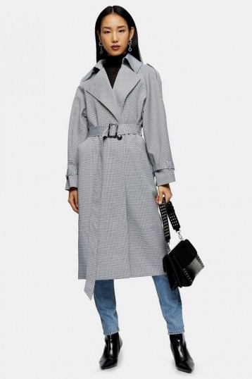 Topshop Check Trench | chic belted coat
