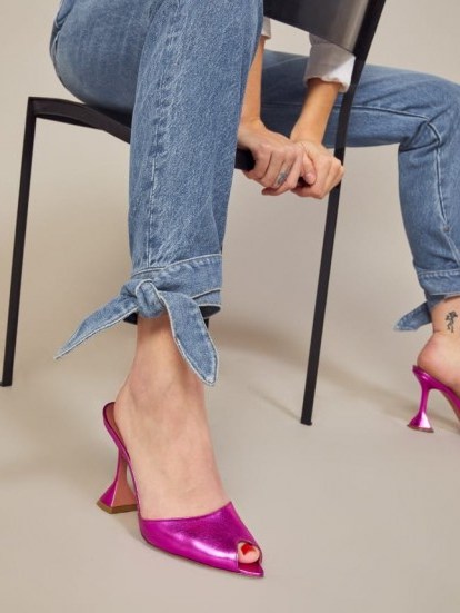 Reformation Chiara Jean in Shasta | ankle tie jeans - flipped