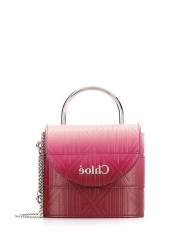 CHLOÉ small Aby Lock crossbody bag in pink - flipped