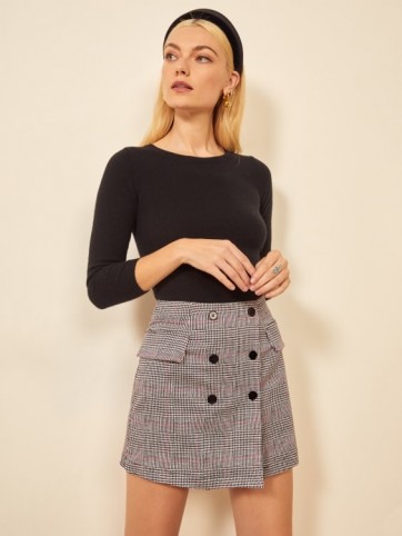 Reformation Easton Skirt in Washington | checked mini