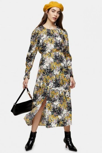 TOPSHOP Fresh Floral Print Midi Dress / all new spring fashion 2020 - flipped