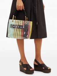 MARNI Glossy Grip mini PVC tote bag ~ small multicoloured handbag
