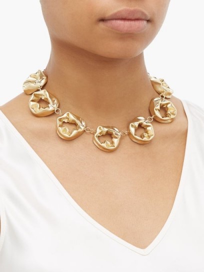 COMPLETEDWORKS Gold Circle vermeil necklace ~ chunky necklaces