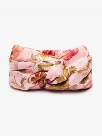 Gucci Silk Headband With Flora Print in Pink