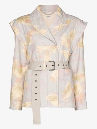 Isabel Marant Étoile Raine Printed Belted Jacket ~ structured jackets