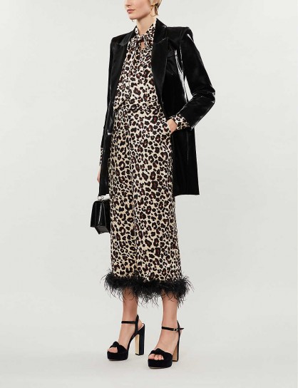 KITRI Apollo leopard-print satin trousers ~ evening glamour ~ glamorous party clothing