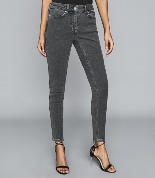 REISS LUX MID RISE SKINNY JEANS GREY ~ everyday skinnies - flipped