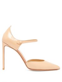 FRANCESCO RUSSO Mary-Jane pink-leather stiletto pumps
