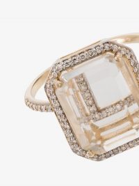 Mateo 14K Yellow Gold Crystal Frame L Initial Diamond Ring – love luxury jewellery