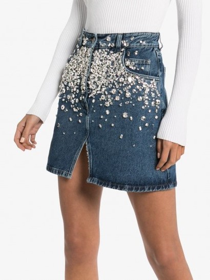 MIU MIU crystal-embellished mini skirt - flipped
