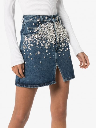 MIU MIU crystal-embellished mini skirt
