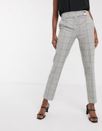 Morgan tailored trouser in grey yellow check – lemonade / checked suit pants