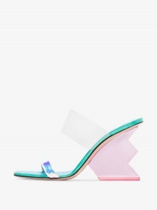 Nicholas Kirkwood Multicoloured Aurora 90 PVC And Plexi Sandals | contemporary clear sandal - flipped