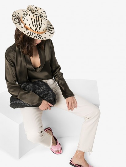 NICK FOUQUET Zeal zebra-print wool-felt hat