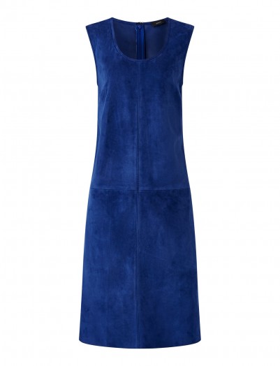 JOSEPH Patty Suede Dress in Klein ~ blue sleeveless dresses