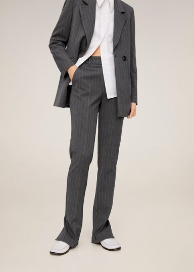 MANGO Pinstripe suit pants in grey REF. 67042903-DIPLO-I-LM – striped trousers