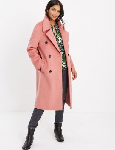 M&S COLLECTION Raglan Sleeve Overcoat in Antique Rose - flipped
