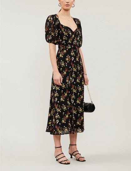 REFORMATION Wildflower floral-print woven maxi dress in Vionnette – vintage look dresses - flipped