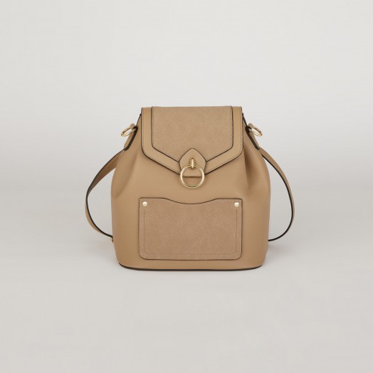 Warehouse RING TWO-WAY BACKPACK in Mink | stylish backpacks
