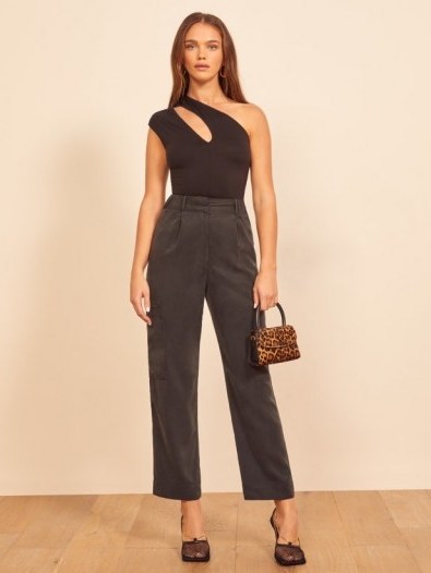 Reformation Rodin Pant in Black - flipped
