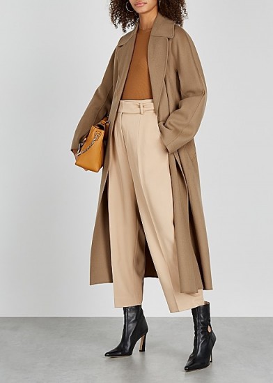 ‘S MAX MARA Reus camel belted wool coat ~ classic style coats