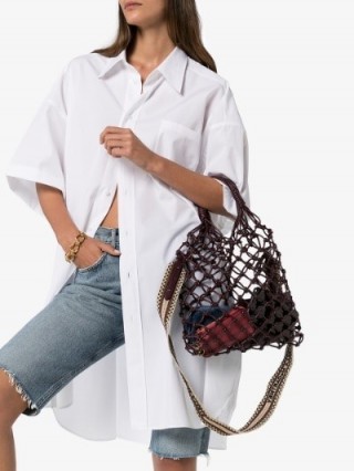 Stella McCartney Knotted Structure Tote / chic net bags