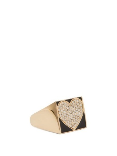 ALISON LOU Superlou pavé-diamond & gold ring - flipped