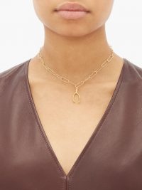 ALIGHIERI The Lucky Break 24kt gold-plated necklace | wishbone-shaped charm necklaces