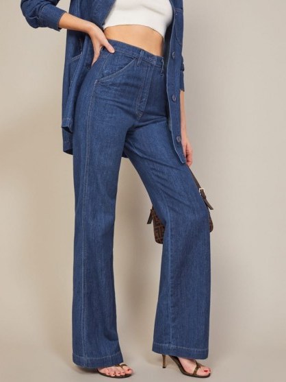 Reformarion Trouser Jean in indigo | flared jeans - flipped