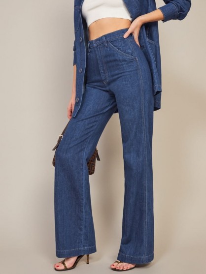 Reformarion Trouser Jean in indigo | flared jeans