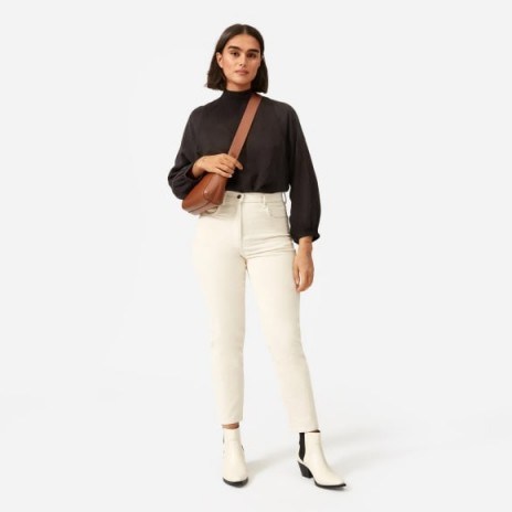 EVERLANE The Cheeky Straight Corduroy Pant in Canvas - flipped