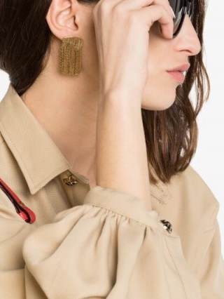 Anissa Kermiche Gold Vermeil Fil D’or Earrings ~ modern fringed jewellery - flipped