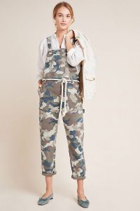 Anthropologie Carter Utility Dungarees Green / printed overalls