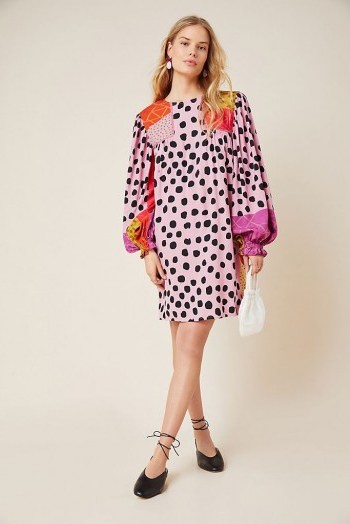 Bl-nk Miranda Tunic Dress Pink Combo / multi prints - flipped