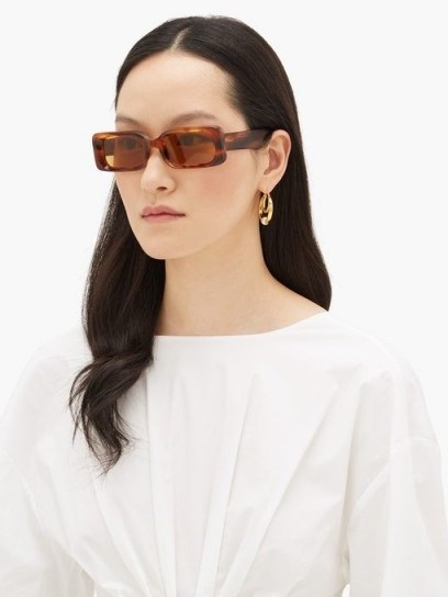 KALEOS Barbarella tortoiseshell-acetate sunglasses – rectangular frames - flipped