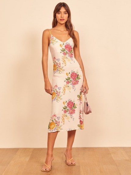 REFORMATION Boston Dress in Bouquet / strappy dresses - flipped