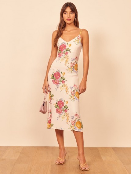 REFORMATION Boston Dress in Bouquet / strappy dresses