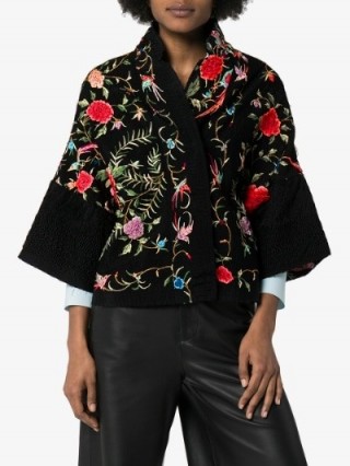 By Walid Cassie Embroidered Silk Jacket ~ kimono look jackets ~ oriental inspiration