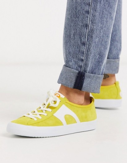 Camper Imar trainer in yellow suede – bright sports luxe trainers