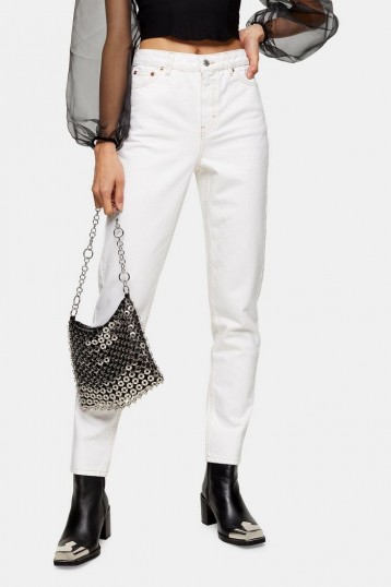 Topshop CONSIDERED White Mom Tapered Jeans