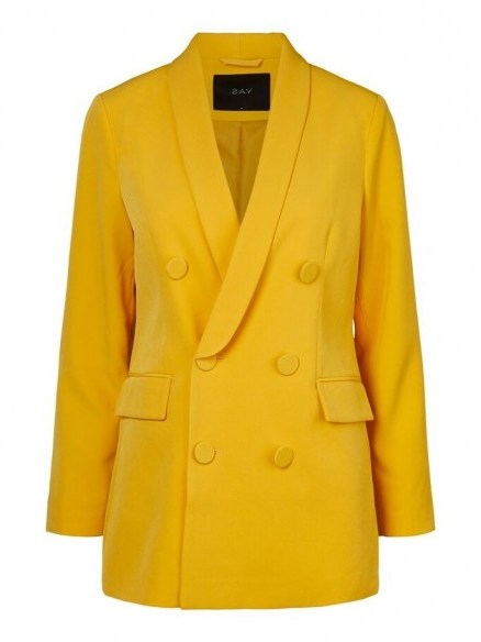 YAS DOUBLE BREASTED BLAZER Gold / Golden Rod - flipped