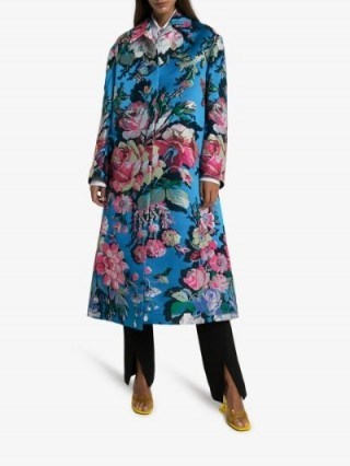 Dries Van Noten Ruberta Floral Print Oversized Coat / statement outerwear - flipped