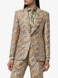 Etro Paisley Print Single-Breasted Blazer / luxe suit jackets
