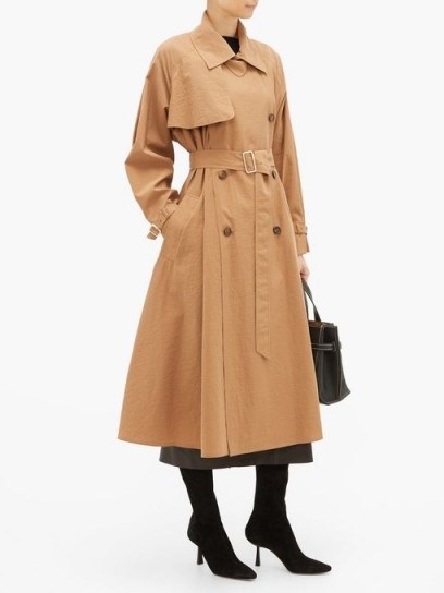 MAX MARA Falster trench coat in brown ~ luxury coats - flipped